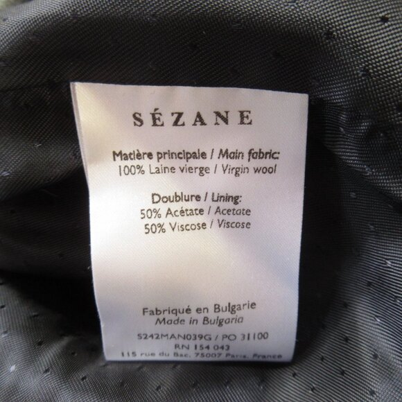 NWT Sezane Ryler in Grey Virgin Wool Bomber Jacket 34 / 2 - Picture 8 of 10